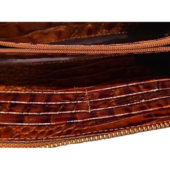 Brahmin Preloved Pecan Suri Melbourne Wallet - Picture 3 of 10
